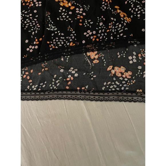 Zadig & Voltaire Floral Maxi Dress Lace Trim Racerback Hi Low SM Boho Dark Fem - Picture 7 of 16